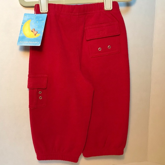 NWT Moonbeams Red Jogger Pants Size 12M - Picture 2 of 3